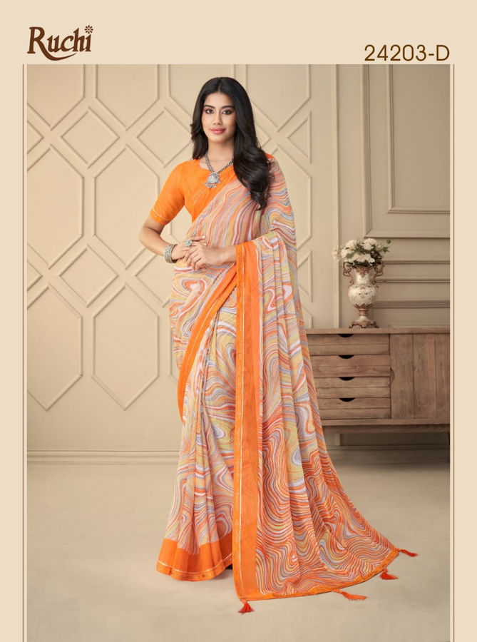 Vanilla By Ruchi Chiffon Saree Catalog